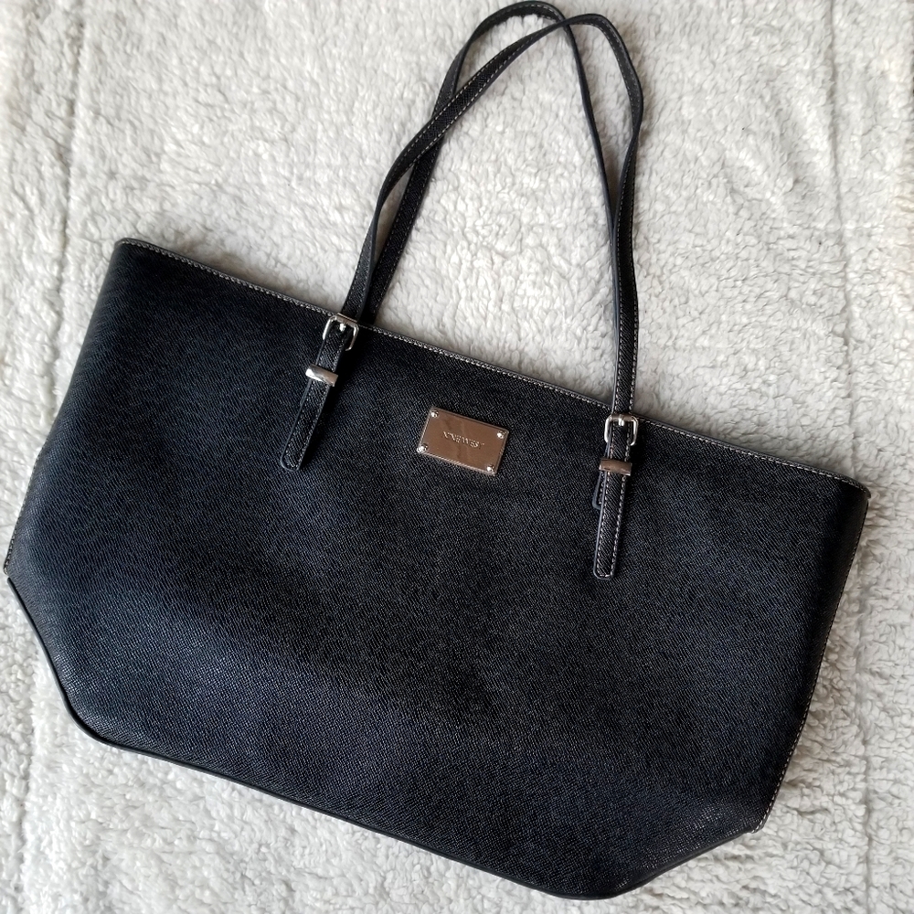 Nine West faux vegan leather zip tote